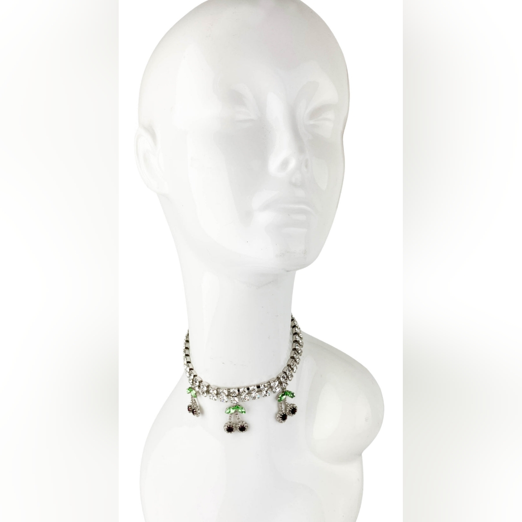 Nib Alessandra Rich Cherry Detailed Crystal Chocker